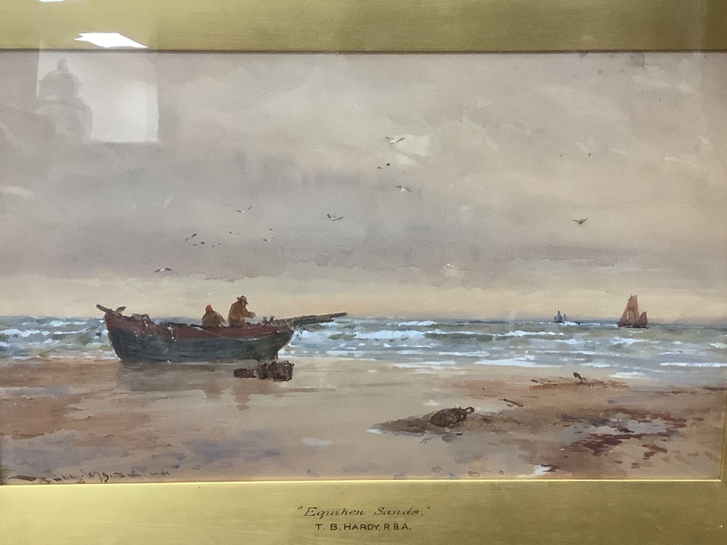 Thomas Bush Hardy (1842-1897), Euihen Sands, signed, dated 1879 and titled, 25 x 42cm